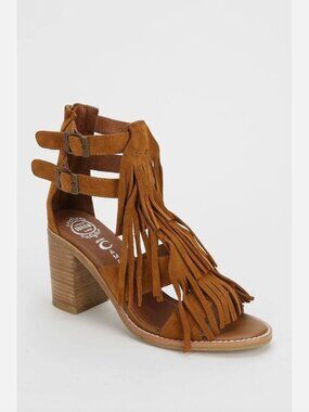 Share New Jeffrey Campbell Dodge Fringe Heeled Sandal size 8 MSRP: $175 Suede